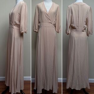 Hansine Athena In Block Silk Maxi Dress Size XS